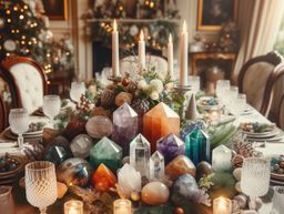 Transformez Votre Table de Fête avec des Cristaux pour une Énergie Positive