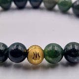 Moss Agate mala necklace - 108 8mm beads