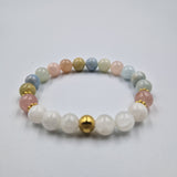 Devotion Bracelet - Special Mother's Day in Morganite, White Moonstone and Pink Quartz