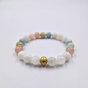 Devotion Bracelet - Special Mother's Day in Morganite, White Moonstone and Pink Quartz