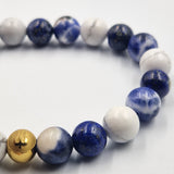 AGGRESSIVENESS bracelet in Lapis lazuli, Sodalite and Howlite