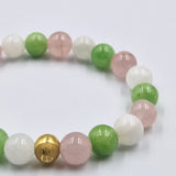  LOVE Bracelet in Pink Quartz, Green Jade and Moonstone