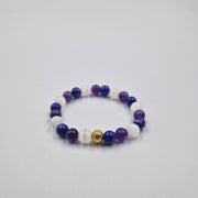 AURA bracelet in Amethyst, Lapis Lazuli and Selenite