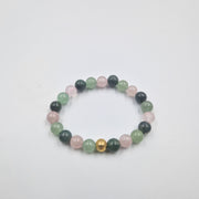 CALM bracelet in Moss Agate, Pink Quartz and Green Aventurine