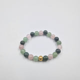 CALM bracelet in Moss Agate, Pink Quartz and Green Aventurine