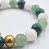 CREATIVITY Bracelet in White Moonstone, Green Aventurine and Malachite
