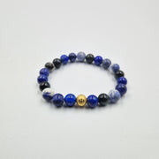 THIRD EYE CHAKRA Bracelet in Lapis lazuli, Dumortierite, Sodalite and Blue Tiger's Eye