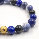 THIRD EYE CHAKRA Bracelet in Lapis lazuli, Dumortierite, Sodalite and Blue Tiger's Eye