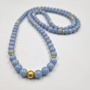 Angelite mala necklace - 108 8mm beads