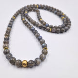 Labradorite mala necklace - 108 8mm beads