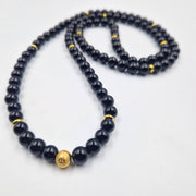 Black Obsidian mala necklace - 108 8mm beads