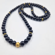 Black Tourmaline mala necklace - 108 8mm beads