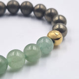 Pyrite and Green Aventurine Bracelet