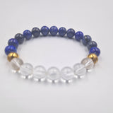 Bracelet en Lapis lazuli et Quartz clair