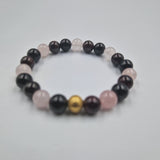 Bracelet ENERGIE en Grenat, Tourmaline noire et Quartz rose