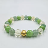 Bracelet ENTHOUSIASME en Citrine, Aventurine verte et Jade vert