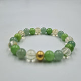 Bracelet ENTHOUSIASME en Citrine, Aventurine verte et Jade vert