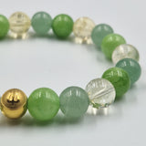 Bracelet ENTHOUSIASME en Citrine, Aventurine verte et Jade vert