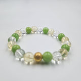 Bracelet FATIGUE en Citrine, Quartz clair et Jade vert