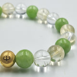 Bracelet FATIGUE en Citrine, Quartz clair et Jade vert