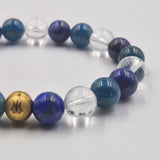 Bracelet INTELLIGENCE en Lapis-lazuli, Quartz clair et Apatite bleue