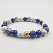 Bracelet IRRITABILITE en Sodalite, Lapis-lazuli et Howlite