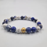 Bracelet IRRITABILITE en Sodalite, Lapis-lazuli et Howlite