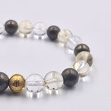 Bracelet JEUX D'ARGENT en Pyrite, Citrine et Quartz clair