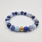 Bracelet PERSUASION en Lapis-lazuli, Sodalite et Aigue-marine