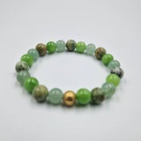 Bracelet SOLIDARITE en Turquoise, Jade vert et Aventurine verte