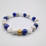 Bracelet SOMMEIL en Lapis-lazuli, Sélénite et Howlite