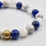 Bracelet SOMMEIL en Lapis-lazuli, Sélénite et Howlite