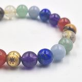 Bracelet 7 Chakras  Modèle 7x3 - Taille unique