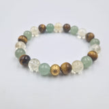 Bracelet AMOUR DE SOI en Œil de tigre, Citrine et Aventurine verte