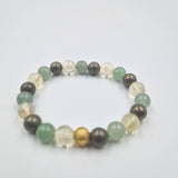 Abundance Bracelet in Citrine, Pyrite and Green Aventurine