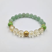 Bracelet AIGREURS D'ESTOMAC en Jade, Citrine,Aventurine