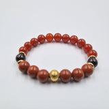 Bracelet CALVITIE en Grenat, Jaspe Rouge, Cornaline.