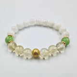 Bracelet CYSTITE en Citrine, Jade, Pierre de Lune