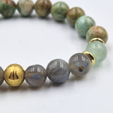 Bracelet ANTI DIARRHEE en Turquoise, Labradorite, Fluorite