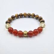 Bracelet GLANDES SURRENALES en Citrine, Cornaline, Oeil de tigre