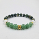 Bracelet ACNE en Aventurine verte, Sélénite, Agate mousse