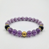 Bracelet ADDICTIONS en Améthyste, Tourmaline noire, Lépidolite