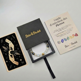 Bracelet ALOPECIE en Pierre de Lune, Hématite, Quartz Rutile