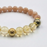 Bracelet APATHIE en Citrine, Pierre de Soleil, Pyrite