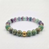Bracelet BOUCHE en Turquoise, Aventurine Verte, Fluorite