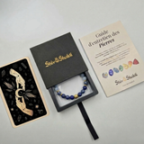 Bracelet BRONCHITE en Lapis-Lazuli, Sodalite,  Aigue-Marine