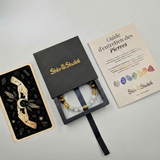 Bracelet Cancer Année 2026 en Pierre de lune Blanche, Citrine et Oeil de Tigre