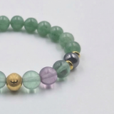 Bracelet CELLULITE en Aventurine verte, Fluorite, Hématite,