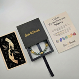 Bracelet Poissons Année 2026 en  Labradorite, Citrine et Hématite