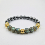 Bracelet Poissons Année 2026 en  Labradorite, Citrine et Hématite